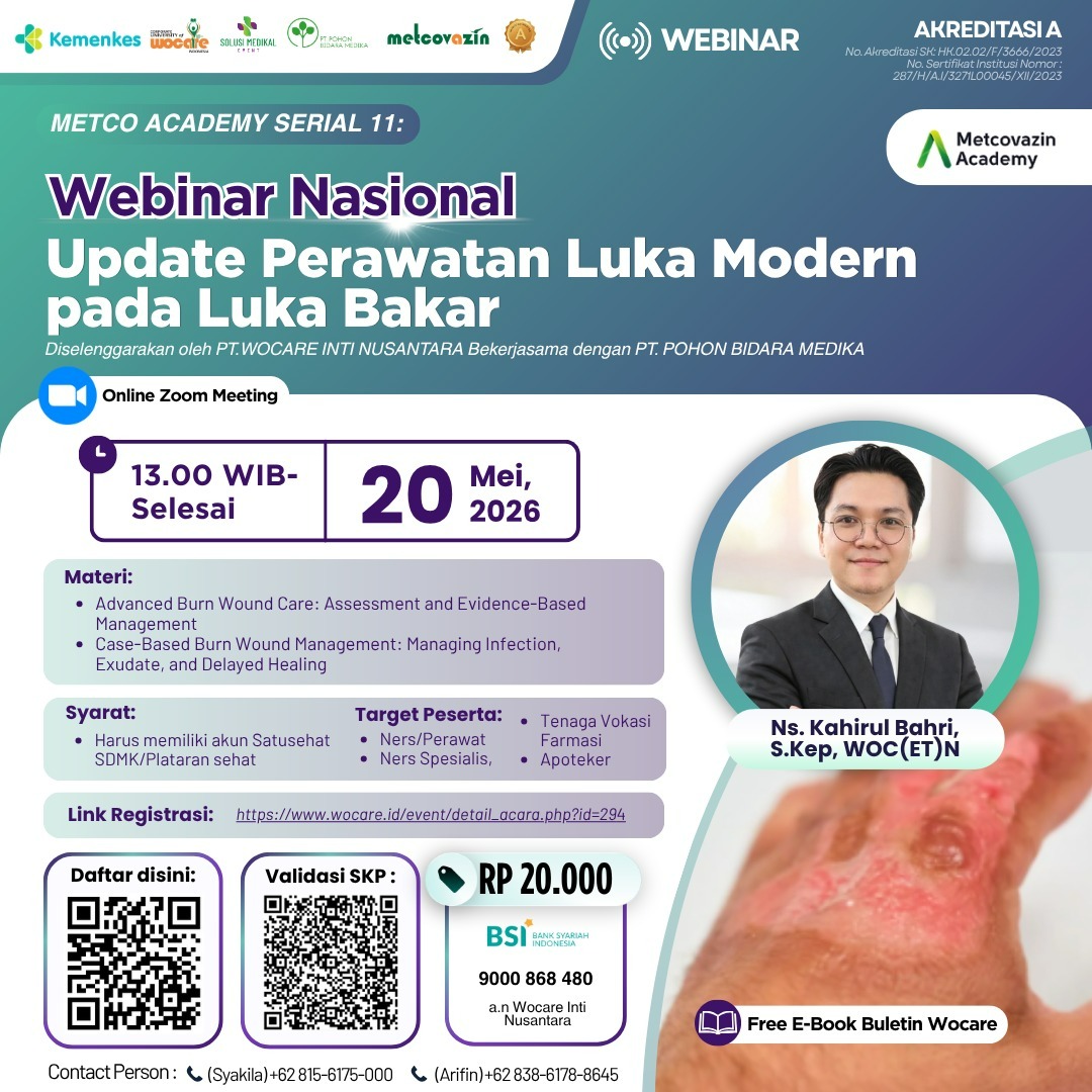 Webinar Nasional Update Perawatan Luka Modern pada Luka Bakar